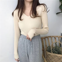 Load image into Gallery viewer, BEFORW Women Sweaters Tops Thick Slim Pullover