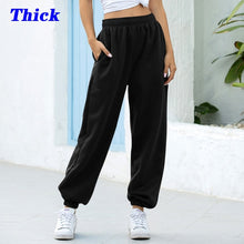 Load image into Gallery viewer, Women Baggy Gray Sports Jogging Pants Wide Leg Oversized Streetwear