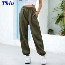 Load image into Gallery viewer, Women Baggy Gray Sports Jogging Pants Wide Leg Oversized Streetwear