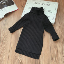 Load image into Gallery viewer, Menoea Toddler Girl Spring Dress Solid Color Baby Girls Turtleneck