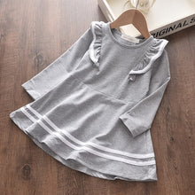 Load image into Gallery viewer, Menoea Toddler Girl Spring Dress Solid Color Baby Girls Turtleneck