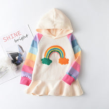 Load image into Gallery viewer, Menoea Toddler Girl Spring Dress Solid Color Baby Girls Turtleneck