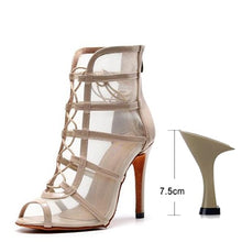 Load image into Gallery viewer, Woman High Top Latin Dance Sandals