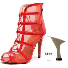 Load image into Gallery viewer, Woman High Top Latin Dance Sandals