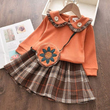 Load image into Gallery viewer, Bear Leader Girls Dress Geometric Pattern Long Sleeve Tutu
