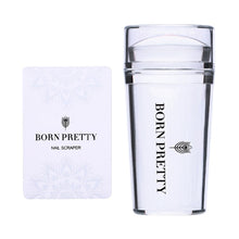 Load image into Gallery viewer, BORN PRETTY Nail Art Templates Clear Jelly Silicone Stamper Enail Stamping Plate Scraper With Cap Transparent Nail Stamper