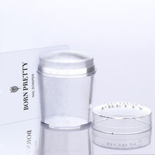 Load image into Gallery viewer, BORN PRETTY Nail Art Templates Clear Jelly Silicone Stamper Enail Stamping Plate Scraper With Cap Transparent Nail Stamper