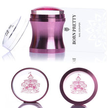 Load image into Gallery viewer, BORN PRETTY Nail Art Templates Clear Jelly Silicone Stamper Enail Stamping Plate Scraper With Cap Transparent Nail Stamper
