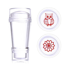 Load image into Gallery viewer, BORN PRETTY Nail Art Templates Clear Jelly Silicone Stamper Enail Stamping Plate Scraper With Cap Transparent Nail Stamper