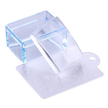 Load image into Gallery viewer, BORN PRETTY Nail Art Templates Clear Jelly Silicone Stamper Enail Stamping Plate Scraper With Cap Transparent Nail Stamper