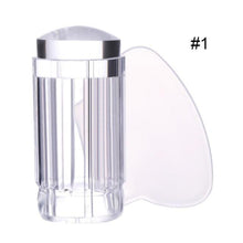 Load image into Gallery viewer, BORN PRETTY Nail Art Templates Clear Jelly Silicone Stamper Enail Stamping Plate Scraper With Cap Transparent Nail Stamper