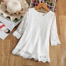 Load image into Gallery viewer, Knitted Chiffon Girl Dress Long Sleeve For Girls