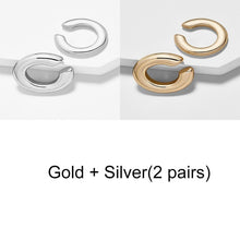 Load image into Gallery viewer, Punk Rock Gold Color Clip Earrings No Piercing