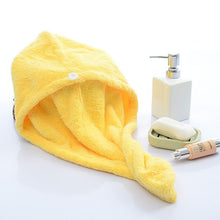 Load image into Gallery viewer, Girl's Hair Drying Hat Quick-dry Hair Towel Cap Hat Bath Hat Microfiber Solid Towel Cap Super Absorption Turban Hair Dry Cap