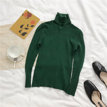 Load image into Gallery viewer, 2021 Autumn Winter Thick Sweater Women Knitted Ribbed Pullover Sweater Long Sleeve Turtleneck Slim Jumper Soft Warm Pull Femme
