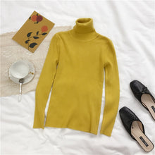 Load image into Gallery viewer, 2021 Autumn Winter Thick Sweater Women Knitted Ribbed Pullover Sweater Long Sleeve Turtleneck Slim Jumper Soft Warm Pull Femme