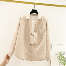 Load image into Gallery viewer, Corduroy Shirts Womens Tops Long Sleeve Spring