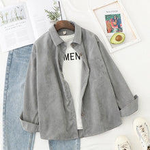 Load image into Gallery viewer, Corduroy Shirts Womens Tops Long Sleeve Spring