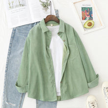 Load image into Gallery viewer, Corduroy Shirts Womens Tops Long Sleeve Spring