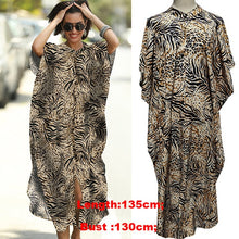 Load image into Gallery viewer, Kaftan Beach Print Snakeskin Swimsuit cover up
