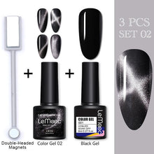 Load image into Gallery viewer, LEMOOC Cat Eye Nail Gel Polish Varnishes Soak Off