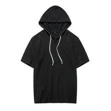 Load image into Gallery viewer, 2021 Summer Men tshirt Casual Solid Loose Hooded Tops Tees Shirts Male New Sportswear Hoodie Short Sleeve Mens T-shirt Clothing
