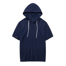 Load image into Gallery viewer, 2021 Summer Men tshirt Casual Solid Loose Hooded Tops Tees Shirts Male New Sportswear Hoodie Short Sleeve Mens T-shirt Clothing