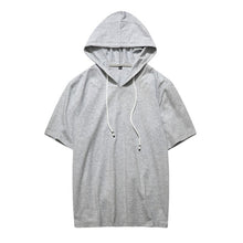Load image into Gallery viewer, 2021 Summer Men tshirt Casual Solid Loose Hooded Tops Tees Shirts Male New Sportswear Hoodie Short Sleeve Mens T-shirt Clothing