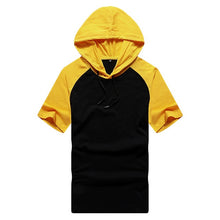 Load image into Gallery viewer, 2021 Summer Men tshirt Casual Solid Loose Hooded Tops Tees Shirts Male New Sportswear Hoodie Short Sleeve Mens T-shirt Clothing