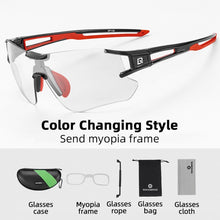 Load image into Gallery viewer, ROCKBROS Photochromic Bike Glasses Bicycle UV400 Sports Sunglasses for Men Women Anti Glare Lightweight Hiking Cycling Glasses