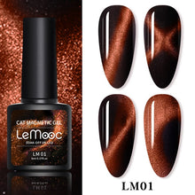 Load image into Gallery viewer, LEMOOC Cat Eye Nail Gel Polish Varnishes Soak Off