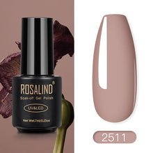 Load image into Gallery viewer, ROSALIND Nail Polish Red Nude Series Polish All For Manicure Nails Art Semi Permanent Gel UV LED Soff Off Hybrid Varnishes