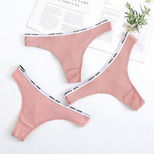 Load image into Gallery viewer, Women's Lace Fashion Cotton G-string Letter Thong Panties Sexy low Waist Briefs Underwear Female Lingerie Intimate Pants