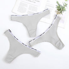 Load image into Gallery viewer, Women's Lace Fashion Cotton G-string Letter Thong Panties Sexy low Waist Briefs Underwear Female Lingerie Intimate Pants
