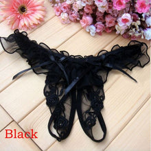 Load image into Gallery viewer, Female Underwear Lace Seamless Thongs Women's Pants Sexy Pearl G-String Women Crotchless Breathable Sleepwear Summer Cool