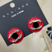 Load image into Gallery viewer, Crystal Rhinestone cc Stud Earrings