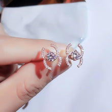 Load image into Gallery viewer, Crystal Rhinestone cc Stud Earrings