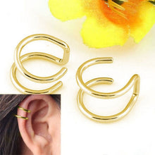 Load image into Gallery viewer, 2 Pcs/set Punk Simple Ear Clip Cuff Wrap Earrings For Women Fashion Jewelry Clip-on Earrings Non-piercing Ear Cuff Eardrop