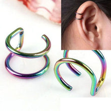 Load image into Gallery viewer, 2 Pcs/set Punk Simple Ear Clip Cuff Wrap Earrings For Women Fashion Jewelry Clip-on Earrings Non-piercing Ear Cuff Eardrop