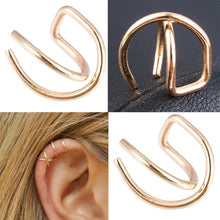 Load image into Gallery viewer, 2 Pcs/set Punk Simple Ear Clip Cuff Wrap Earrings For Women Fashion Jewelry Clip-on Earrings Non-piercing Ear Cuff Eardrop
