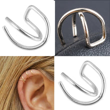 Load image into Gallery viewer, 2 Pcs/set Punk Simple Ear Clip Cuff Wrap Earrings For Women Fashion Jewelry Clip-on Earrings Non-piercing Ear Cuff Eardrop