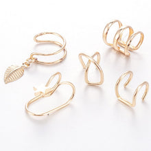 Load image into Gallery viewer, 2 Pcs/set Punk Simple Ear Clip Cuff Wrap Earrings For Women Fashion Jewelry Clip-on Earrings Non-piercing Ear Cuff Eardrop