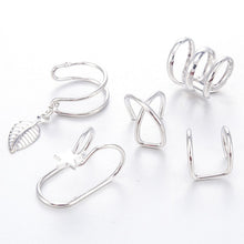 Load image into Gallery viewer, 2 Pcs/set Punk Simple Ear Clip Cuff Wrap Earrings For Women Fashion Jewelry Clip-on Earrings Non-piercing Ear Cuff Eardrop