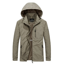 Load image into Gallery viewer, Men's Windbreaker Jackets Waterproof Military Hooded Water Proof Wind Breaker Casual Coat Male Clothing 2021 Autumn Jackets Men