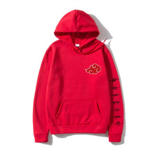 Load image into Gallery viewer, Japan Anime Akatsuki Cloud Symbols Print Men Hoodies Sweatshirt Streetwear Hoodie Men Women Oversized Sweatshirt Pullover Hoody