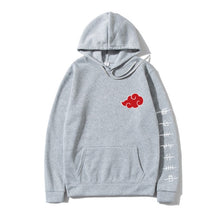 Load image into Gallery viewer, Japan Anime Akatsuki Cloud Symbols Print Men Hoodies Sweatshirt Streetwear Hoodie Men Women Oversized Sweatshirt Pullover Hoody