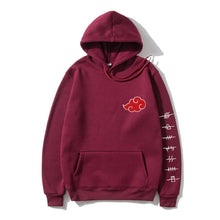 Load image into Gallery viewer, Japan Anime Akatsuki Cloud Symbols Print Men Hoodies Sweatshirt Streetwear Hoodie Men Women Oversized Sweatshirt Pullover Hoody