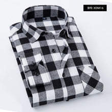 Load image into Gallery viewer, Quality Flannel Plaid Men Shirt Cotton Spring Autumn Casual Long Sleeve Dress Shirts Soft Comfort Slim Fit Button Down Clothes