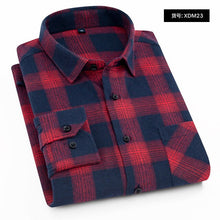 Load image into Gallery viewer, Quality Flannel Plaid Men Shirt Cotton Spring Autumn Casual Long Sleeve Dress Shirts Soft Comfort Slim Fit Button Down Clothes