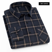 Load image into Gallery viewer, Quality Flannel Plaid Men Shirt Cotton Spring Autumn Casual Long Sleeve Dress Shirts Soft Comfort Slim Fit Button Down Clothes